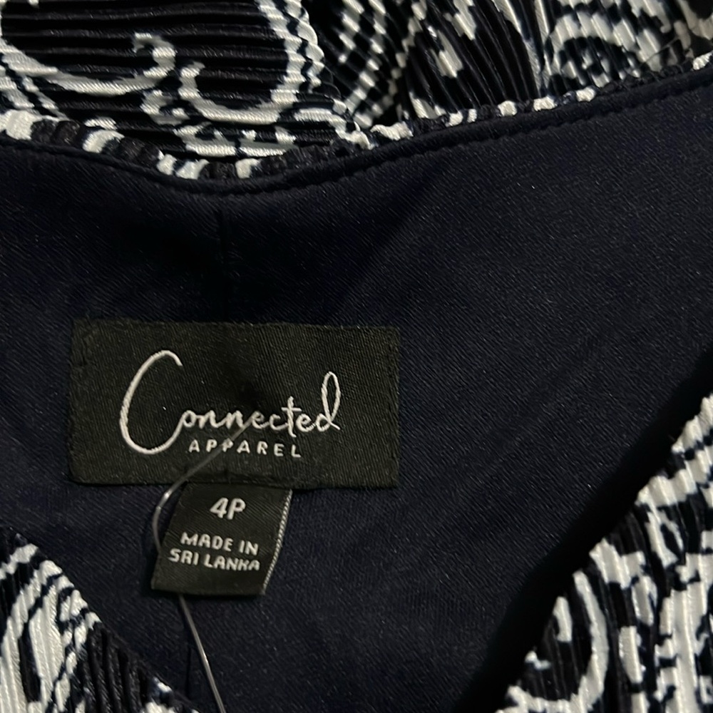 ConnectedApparel|Penny Black Bodre Sheath Short sleeves Dress|size 4|Knee length